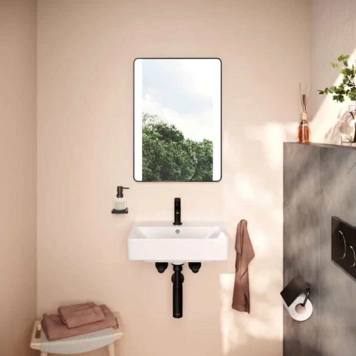 Hansgrohe Xarita Lite Q spejl med lys, sensor, 50x70 cm, sort