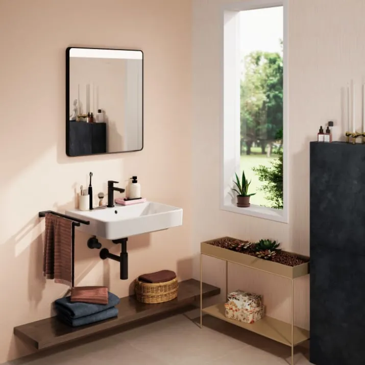Hansgrohe Xarita Lite Q spejl med lys, sensor, 60x70 cm, sort