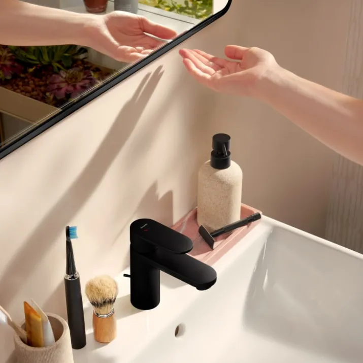 Hansgrohe Xarita Lite Q spejl med lys, sensor, 60x70 cm, sort