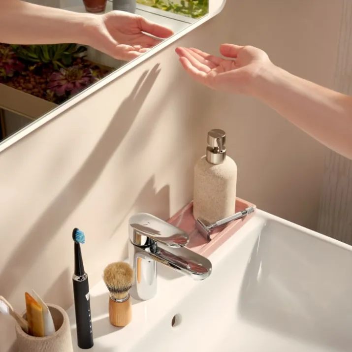Hansgrohe Xarita Lite Q spejl med lys, sensor, 80x70 cm, hvid