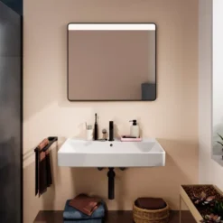 Hansgrohe Xarita Lite Q spejl med lys, sensor, 80x70 cm, sort