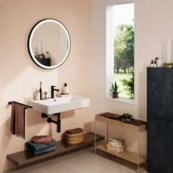 Hansgrohe Xarita Lite S spejl med lys, sensor, Ø70 cm, sort