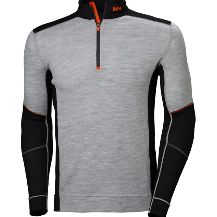 Helly Hansen Lifa Merino termoundertrøje, grå/sort, str. 2XL