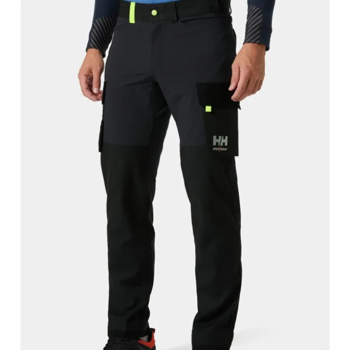 Helly Hansen Oxford servicebukser med 4-vejs stretch, mørkegrå/sort, str. C50