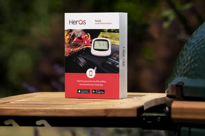 HerQs Easy BBQ, stegetermometer med trådløs display, appstyret