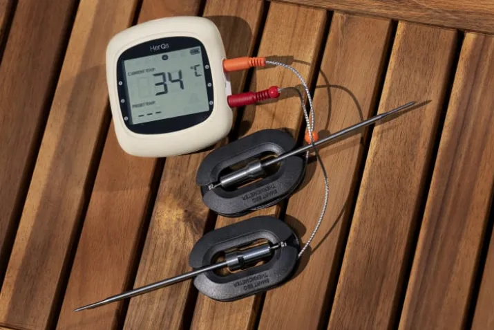 HerQs Easy BBQ, stegetermometer med trådløs display, appstyret