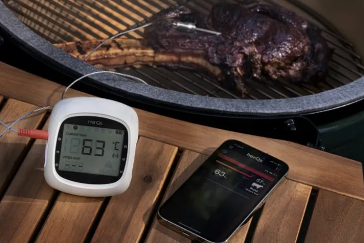 HerQs Easy BBQ, stegetermometer med trådløs display, appstyret