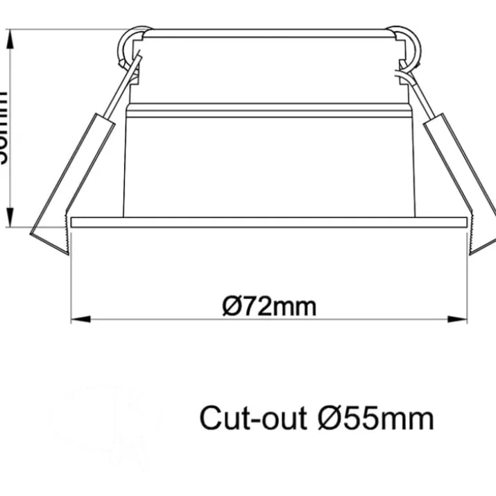 Hilux D3 Tilt360 indbygningsspot, 6W, 2700K, sort