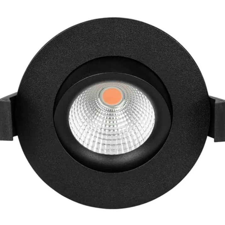Hilux D8 Tilt360 indbygningsspot, 8W, 2700K, sort