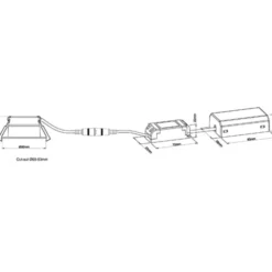 Hilux D8 Tilt360 indbygningsspot, 8W, 2700K, sort