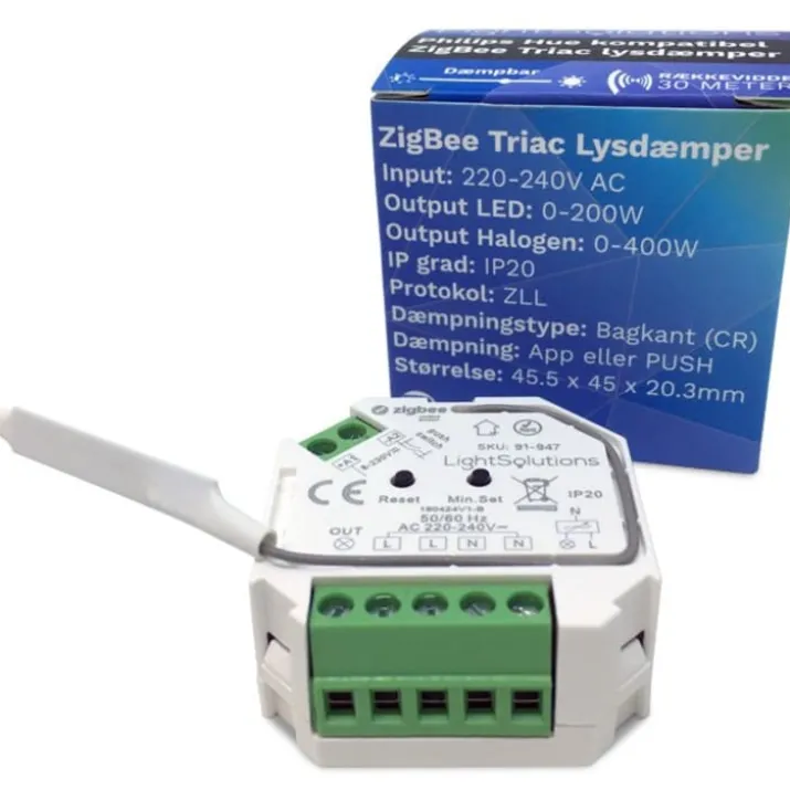 HiluX Mini ZigBee Triac lysdæmper, 200W