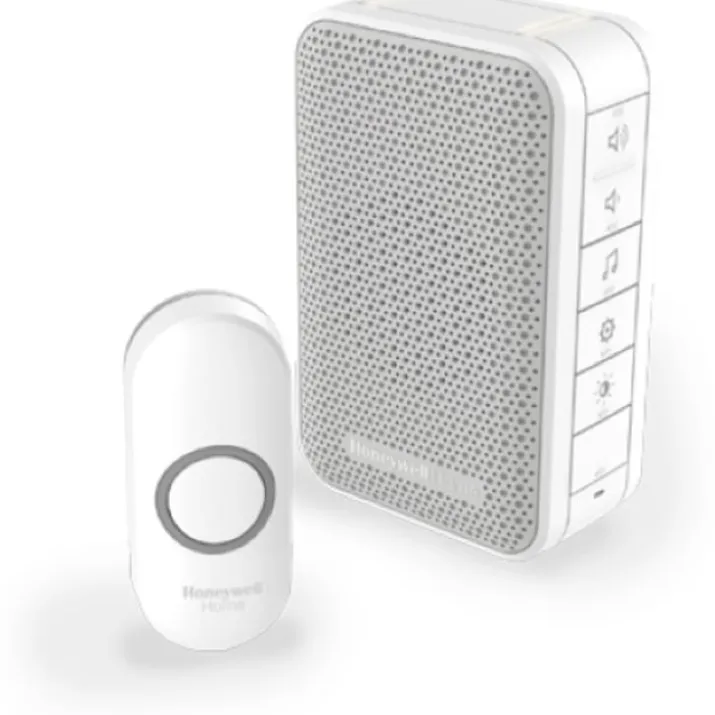 Honeywell Home dørklokke, trådløs, 150 m, lys, hvid