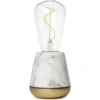 Humble One Smart genopladelig bordlampe, hvid marmor