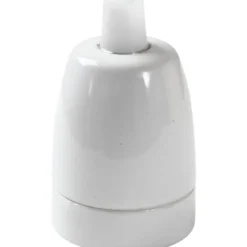 Hvid glaseret porcelænsfatning