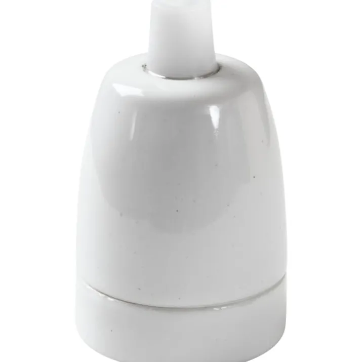 Hvid glaseret porcelænsfatning