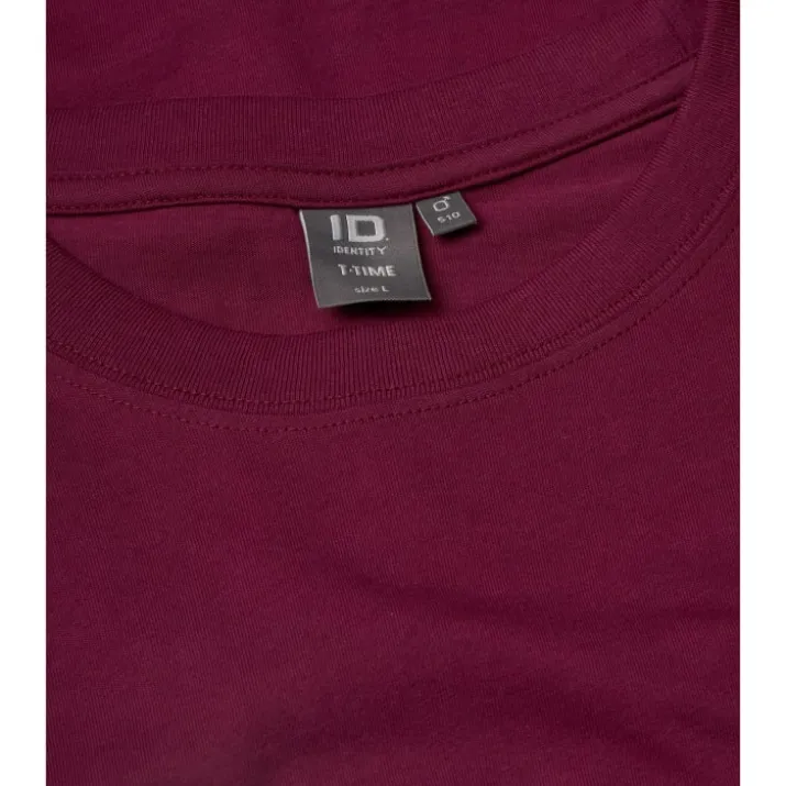 ID T-Time t-shirt, bordeaux, str. S