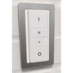 Indsats til Philips Hue dimmer med LK pure design ramme, stål