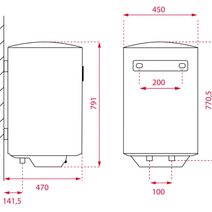 Intra Smart EWH80 elvandvarmer, 80 liter