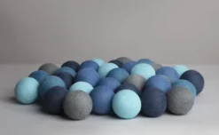 Iris Lights Ocean Blue lyskæde, 20 kugler