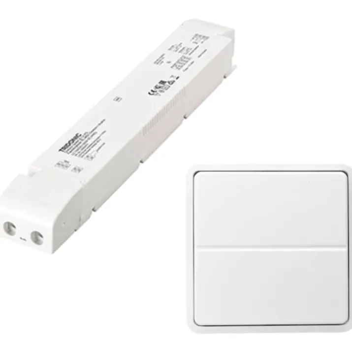 Jumitech Trådløs LED driver 150W/24V & parret 2-tryk