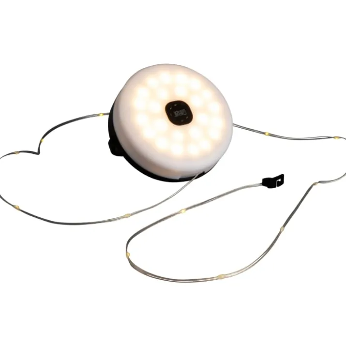 Konstsmide 3-i-1 genopladelig lampe, 50 lys
