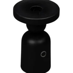 Konstsmide Nantes genopladelig bordlampe med lysestage holder, sort
