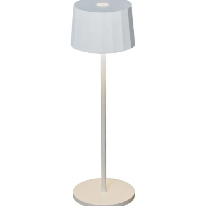 Konstsmide Positano genopladelig udendørs bordlampe, hvid