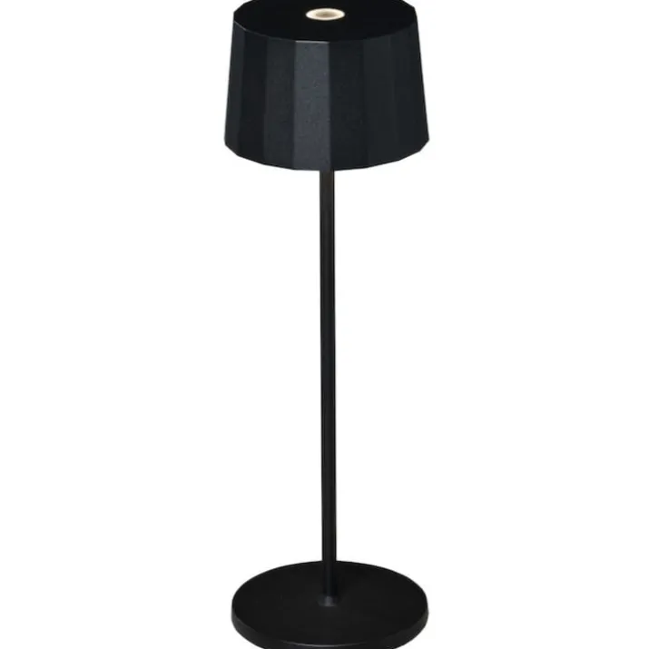 Konstsmide Positano genopladelig udendørs bordlampe, sort