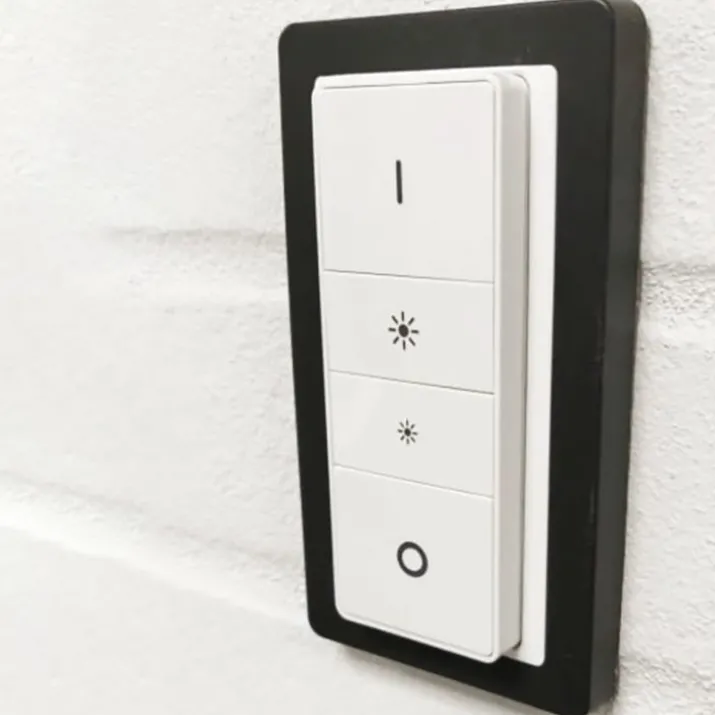LAB3D indsats til Philips Hue V1 dimmer med LK Design ramme Base 63, koksgrå