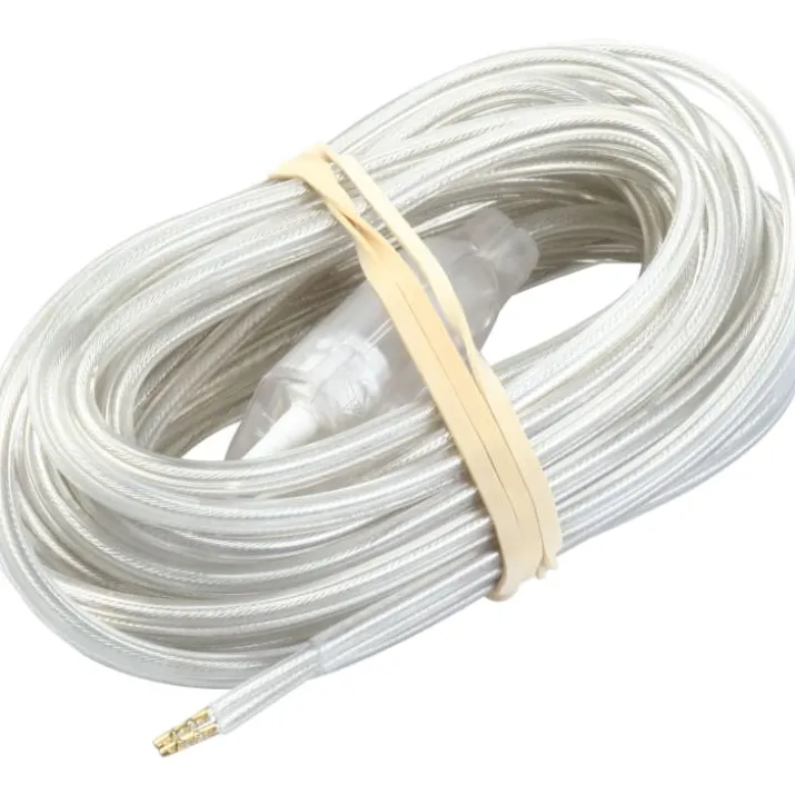 Lampeledning med stikprop, 4 meter, transparent