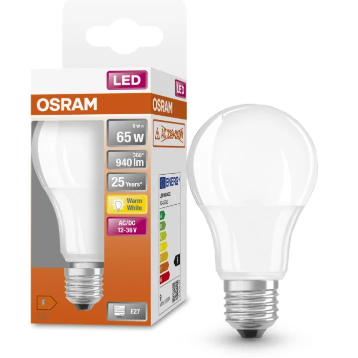 Ledvance E27 standardpære, 2700K, 9W