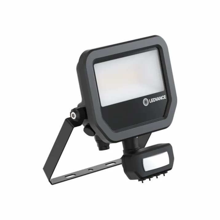 Ledvance projektør med sensor, sort, 3000K, 20W