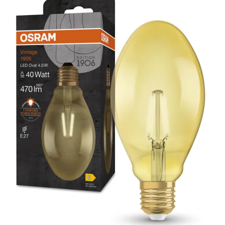 Ledvance Vintage 1906 E27 globepære, 2400K, 4W