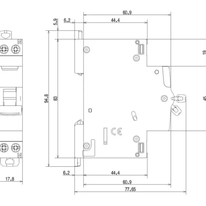 Legrand DX3 automatsikring kl. C, 1P, 4A