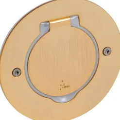 Legrand gulvstikkontakt, 2 modul, messing