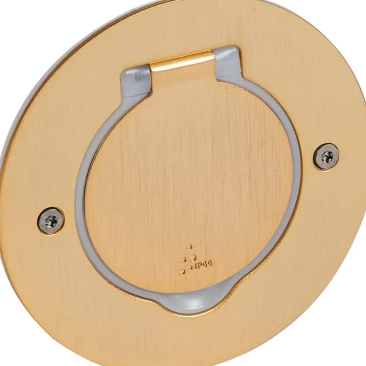 Legrand gulvstikkontakt, 2 modul, messing