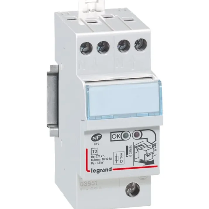 Legrand transientbeskyttelse type 2 1P+N, 12kA nul i venste side