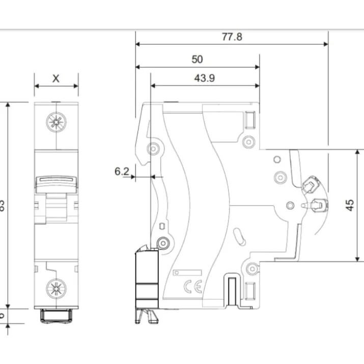 Legrand TX3 automatsikring kl. C, 4P, 20A