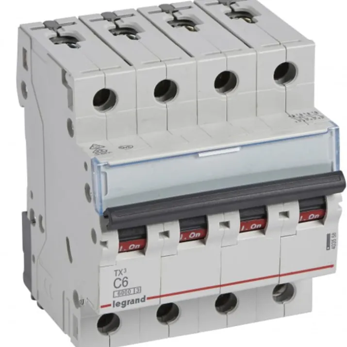 Legrand TX3 automatsikring kl. C, 4P, 6A