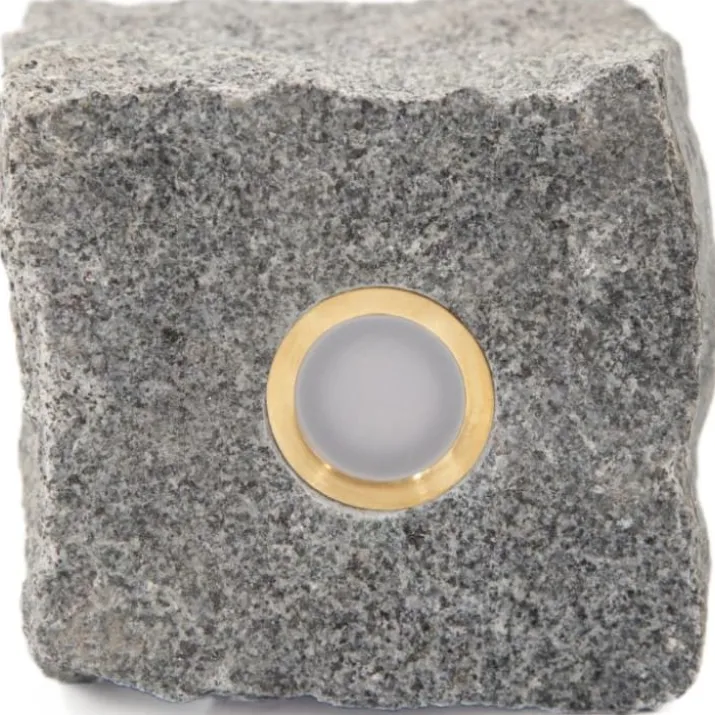 Light By Juhl chaussesten med Cosmos messing spot, 9x9x9 cm, earl blue