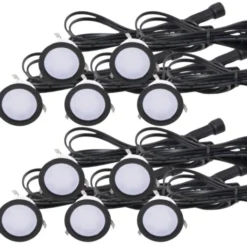 Light By Juhl Cosmos nedgravningsspot, sort, 10-pak