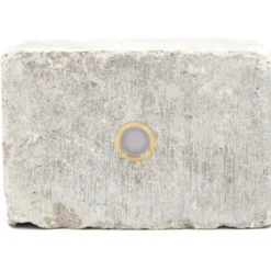 Light By Juhl holmegaardsten kantblok med Cosmos messing spot, 14x21x14 cm, grå
