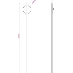 Lightswing Single ophængssystem, 110 cm, sort
