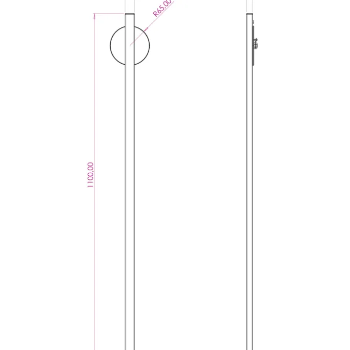 Lightswing Single ophængssystem, 110 cm, sort