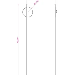 Lightswing Single ophængssystem, 90 cm, sort