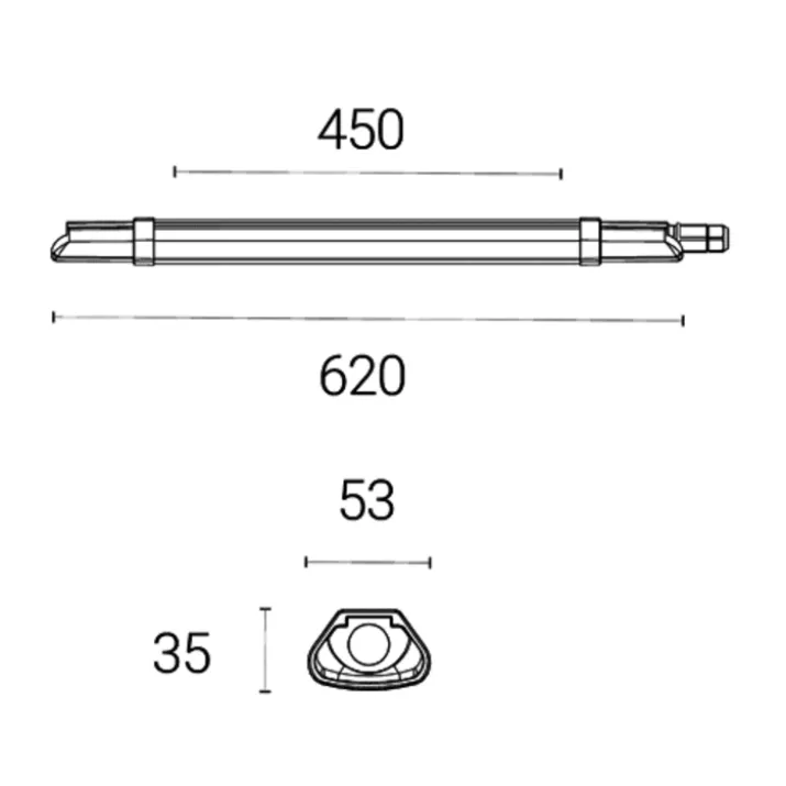 4lite Advantage lysarmatur, 18W, 60 cm