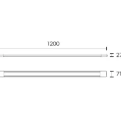 4lite Advantage lysarmatur, 36W, 120 cm