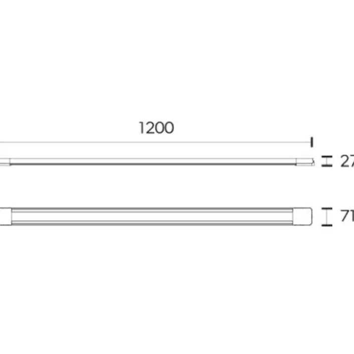 4lite Advantage lysarmatur, 36W, 120 cm