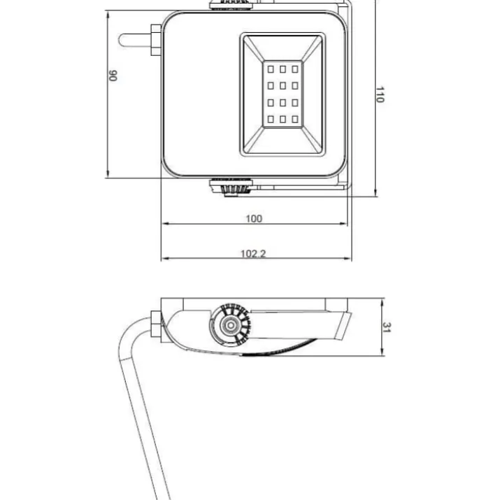 4lite Floodlight projektør, 4000K, 10W