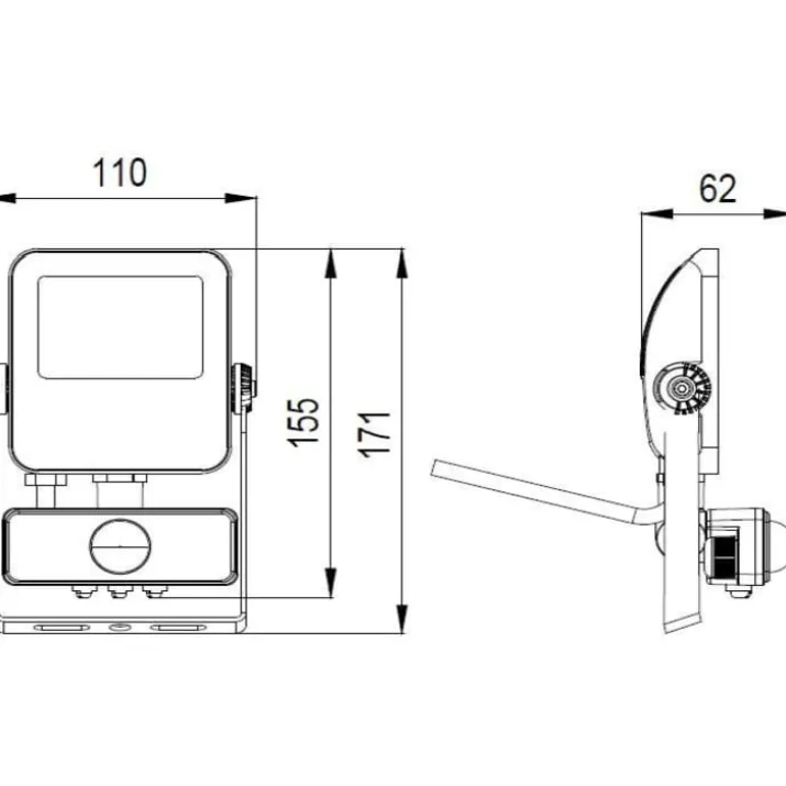 4lite Floodlight projektør med sensor, 4000K, 10W